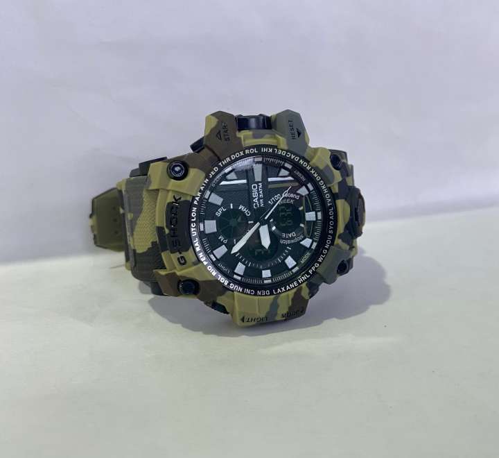 CMWC G shock watch For army lover in army green colour dual time Army watch Analog Digital Watch For Men Buy CMWC G shock watch For army lover in army green colour dual