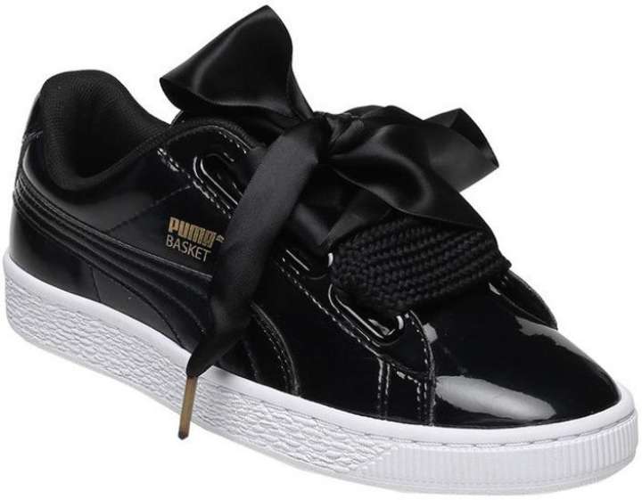 PUMA Basket Heart Patent Wn s Sneakers For Women Buy Puma Black Puma Black Color PUMA Basket Heart Patent Wn s Sneakers For Women Online at Best Price Shop Online for Footwears in