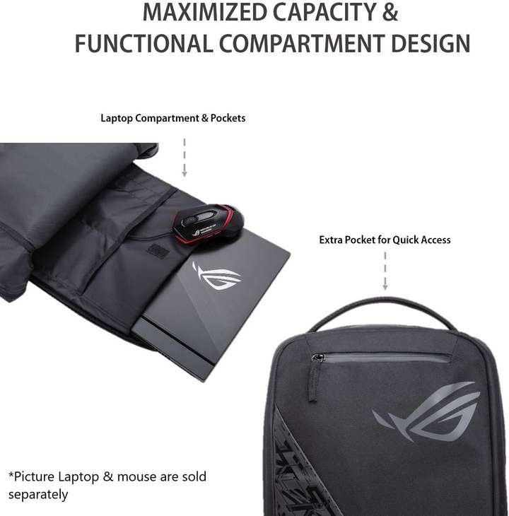 ASUS ROG Ranger BP1500 15.6 inch Gaming Laptop Backpack 16 L Backpack Black Price in India Flipkart