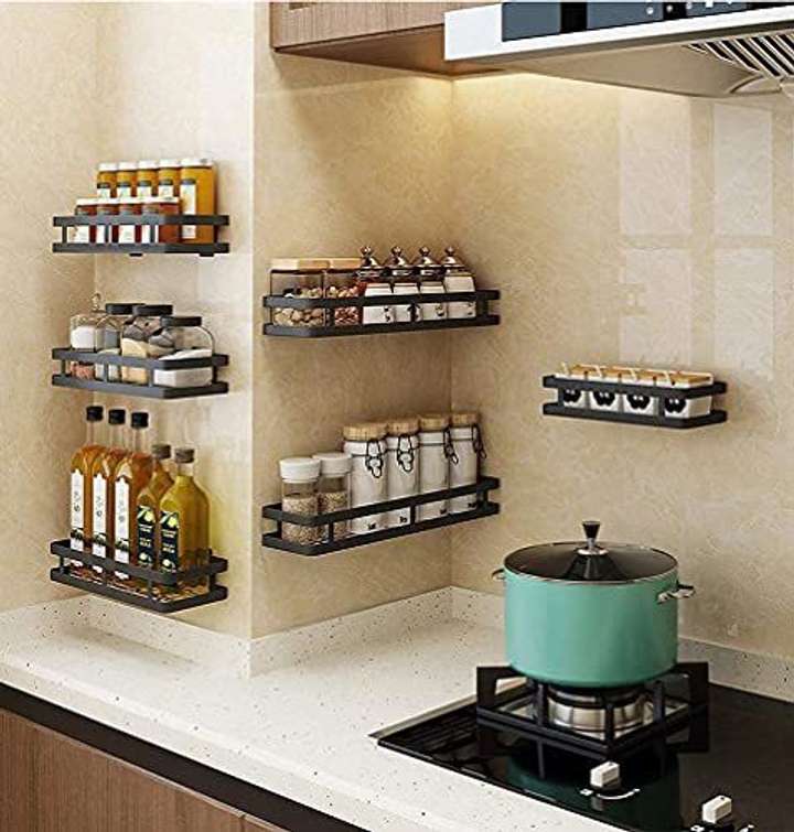 shiok decor Metal Spice Rack Organiser Wall Mounted Hanging Seasoning Spice Rack Iron Wall Shelf Price in India Buy shiok decor Metal Spice Rack Organiser Wall Mounted Hanging Seasoning Spice Rack
