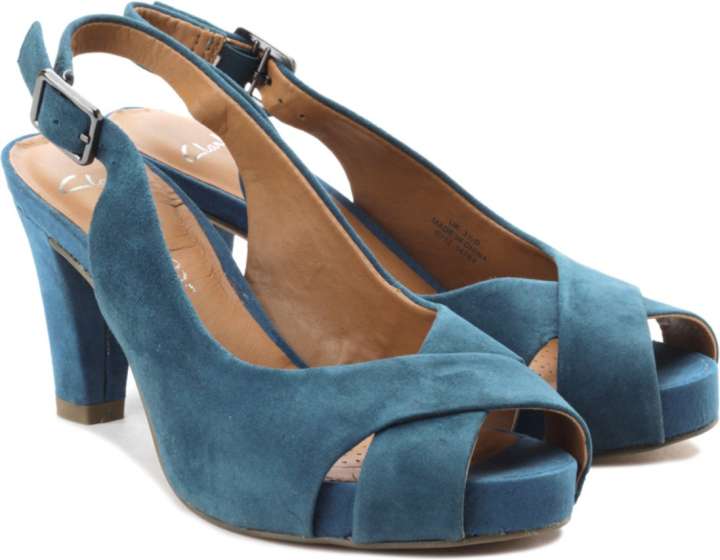 CLARKS Selena Jemma Women Women Heels Buy Teal Suede Color CLARKS Selena Jemma Women Women Heels Online at Best Price Shop Online for Footwears in India Flipkart