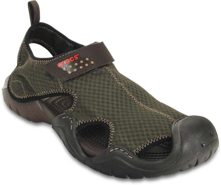 Crocs men's swiftwater leather fisherman sandal hotsell