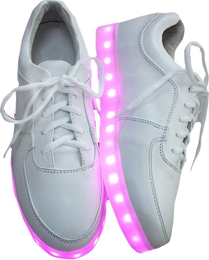 Monika Creations Unisex USB Rechargeable White LED Simulation Shoes Sneaker Light Up your Personality Sneakers For Men Buy White Color Monika Creations Unisex USB Rechargeable White LED Simulation Sho...