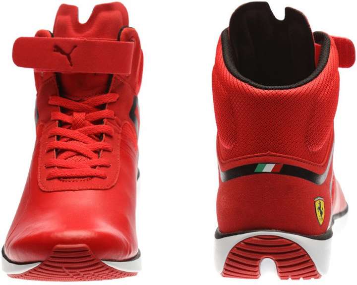 PUMA Ferrari F116 Skin Mid Men s High Tops Motorsport Shoes For Men Buy Rosso Corsa Puma Black Color PUMA Ferrari F116 Skin Mid Men s High Tops Motorsport Shoes For Men Online at