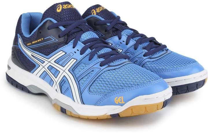 Asics Gel Rocket 7 Men Multi Court Shoes For Men Buy Diva Blue White Navy2 Color Asics Gel Rocket 7 Men Multi Court Shoes For Men Online at Best Price Shop Online for