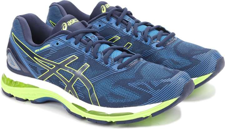 Asics GEL NIMBUS 19 Sports Shoe For Men Buy INDIGO BLUE SAFETY YELLOW ELECTRIC BLUE Color Asics GEL NIMBUS 19 Sports Shoe For Men Online at Best Price Shop Online for Footwears in India