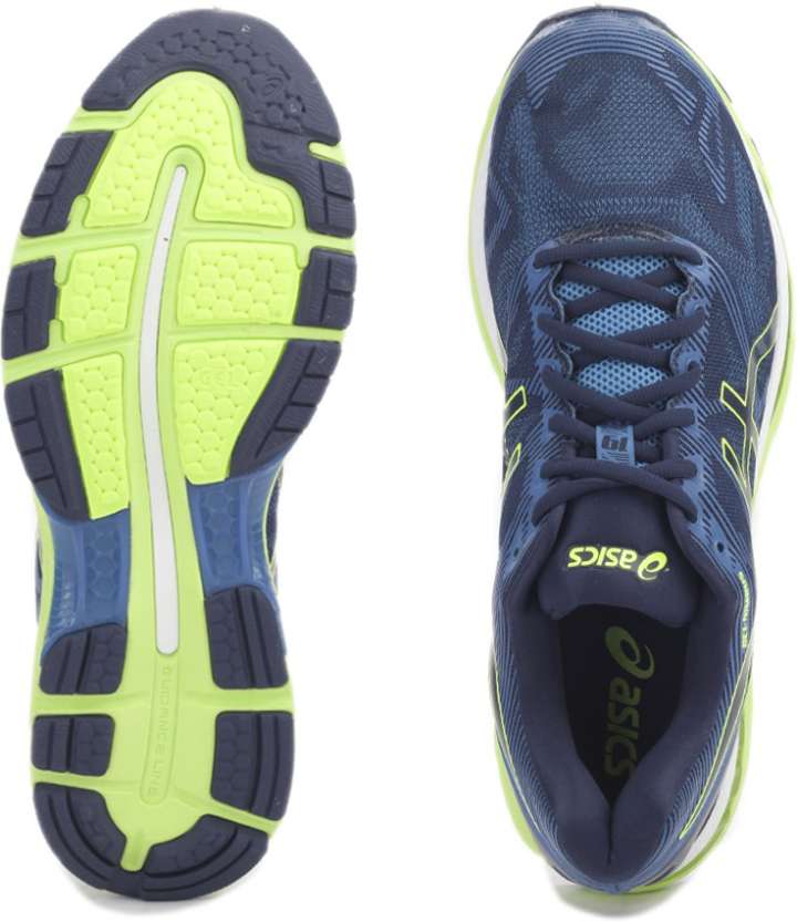 Asics GEL NIMBUS 19 Sports Shoe For Men Buy INDIGO BLUE SAFETY YELLOW ELECTRIC BLUE Color Asics GEL NIMBUS 19 Sports Shoe For Men Online at Best Price Shop Online for Footwears in India