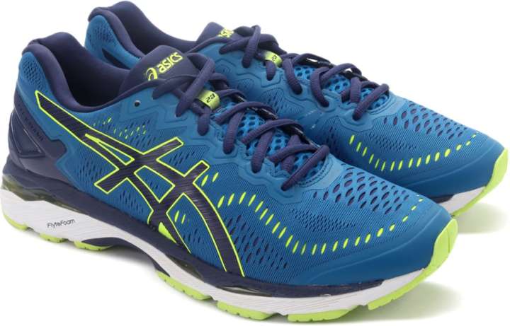 Asics GEL KAYANO 23 Sports Shoe For Men Buy THUNDER BLUE SAFETY YELLOW INDIGO BLUE Color Asics GEL KAYANO 23 Sports Shoe For Men Online at Best Price Shop Online for Footwears in India Flipkart