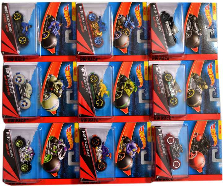 HOT WHEELS Track Star Bikes Assorted 9 Pc