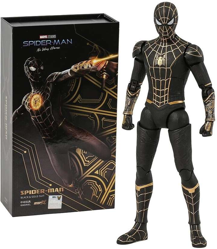 Black spiderman action figure toy sale
