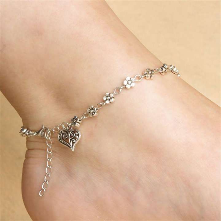 One leg anklet silver shop