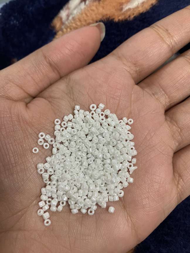 Store of arts pp creations Small White Glass beads for jewelry making for DIY craft Pack of 100gm Small White Glass beads for jewelry making for DIY craft Pack of 100gm shop