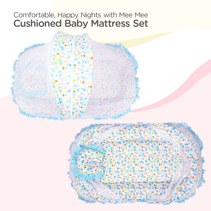 Mee mee baby mattress set with mosquito net best sale