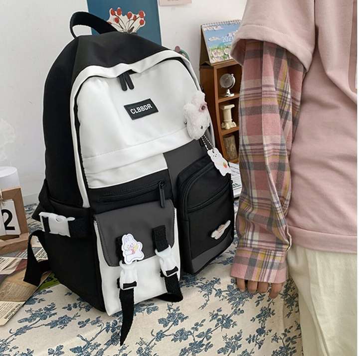 Korean backpack black outlet