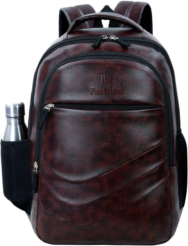 jir fashion For Men and Women Vegan Leather School College Bag 30 L Laptop Backpack Brown Price in India Flipkart