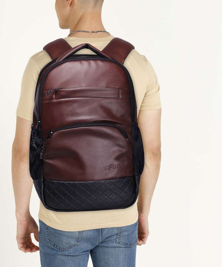 F GEAR Luxur 25 L Laptop Backpack Brown Price in India Flipkart