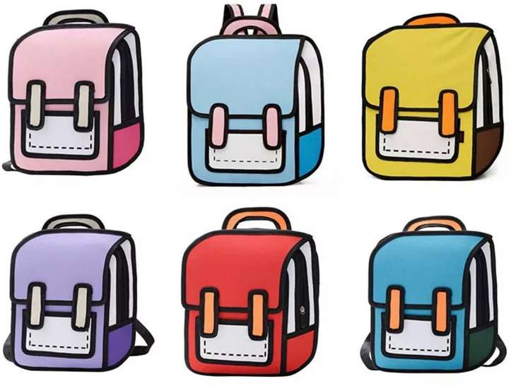 TintPatch NEW 3D CARTOON BACKPACK FOR BOOK 3 L Backpack BLUE BLACK RED PINK PURPLE WHITE Price in India Flipkart