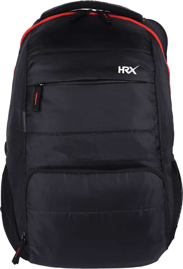 HRX by Hrithik Roshan Twill Laptop Backpack 25 L Laptop Backpack Black Red Price in India Flipkart