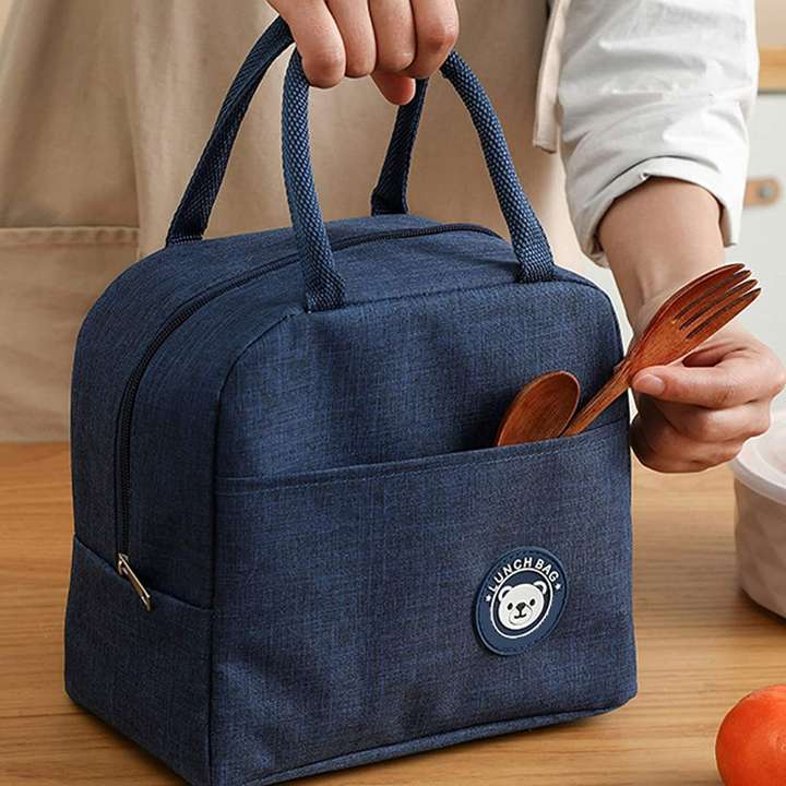Flipkart AP EMPIRE Portable and Reusable Insulated Nylon Lunch Bags Women Carrying bag Blue Waterproof Lunch Bag Lunch Bag