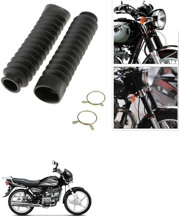 SRPHERE Motorcycle Front Fork Cover Shock Protector Dust Guard For Hero Splendor Motorcycle Fork Cover Price in India Buy SRPHERE Motorcycle Front Fork Cover Shock Protector Dust Guard For Hero Splend...
