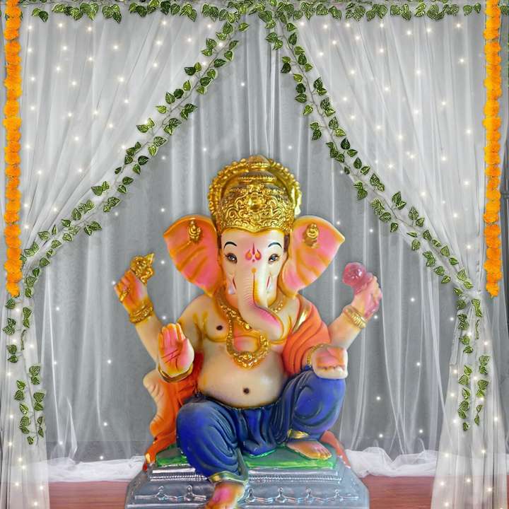 Ganpati decoration light price sale