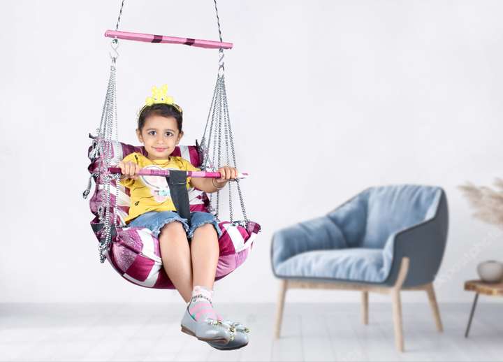 Yaksok ZONES Cotton Swing Chair 1 9 Years For Kids Baby s Children Folding Washable 1 5 Years With Safety Belt Indoor Swing For Kids Baby Swing Kids Product Swing For Babies