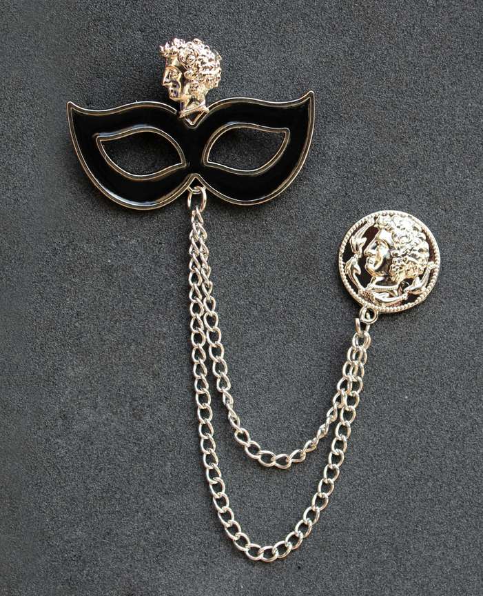 TIED RIBBONS Men Stylish Latest Eye Mask Design Brooch for Pagri Jacket Nehru Coat Silver Brooch Price in India Buy TIED RIBBONS Men Stylish Latest Eye Mask Design Brooch for Pagri Jacket Nehru Coat S...