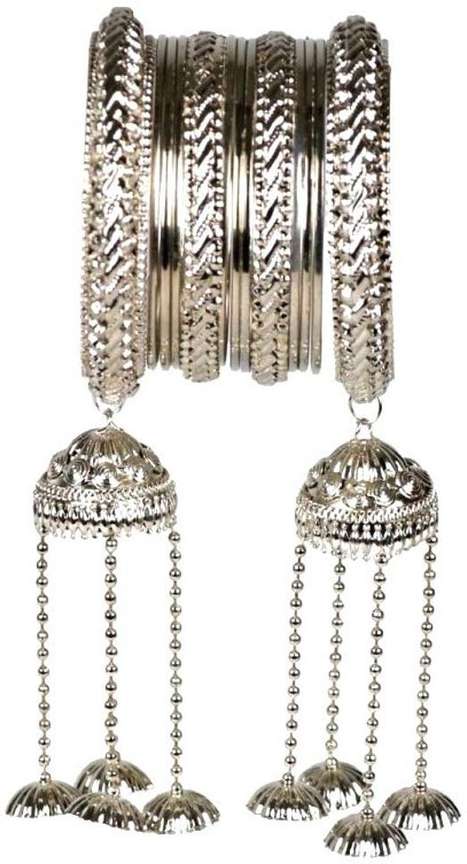Silver latkan bangles store
