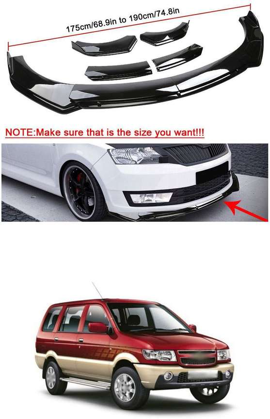 XZRTZ Car Front Bumper Spoiler Splitter Body Kit Side Skirt Front Bumper Guard 40 Matte Glossy Chevrolet Tavera Front Garnish Price in India Buy XZRTZ Car Front Bumper Spoiler Splitter Body Kit Side S...