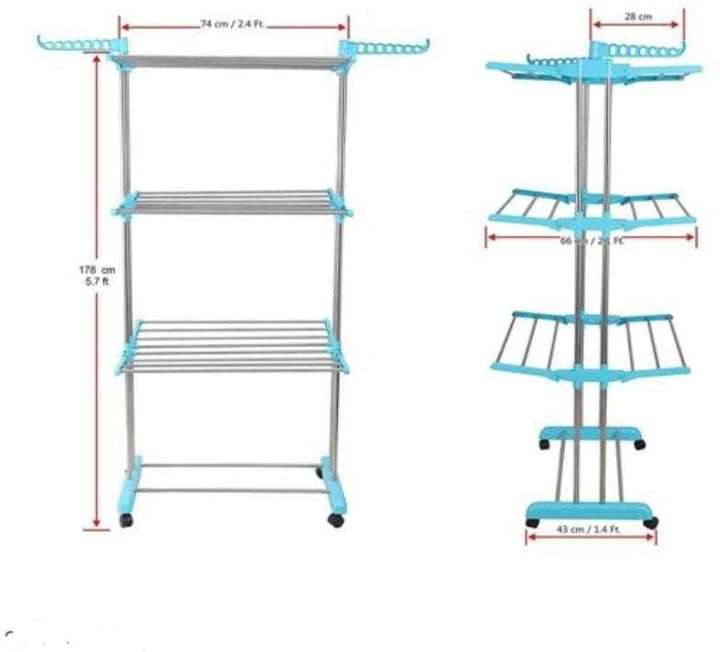 NEXTVIEW Steel Floor Cloth Dryer Stand Cloth Drying Rack Kapde Sukaneka Stand Cloth Stand For Home 3 Tier Blue Drying Price in India Buy NEXTVIEW Steel Floor Cloth Dryer Stand Cloth Drying Rack Kapde ...