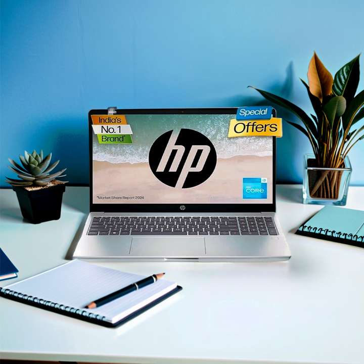 HP 15, 13th Gen Intel Core i3-1315U, 8GB DDR4, 512GB SSD, (Win 11, Office  21, Silver, 1.59kg), Anti-Glare, Micro-Edge, 15.6-inch(39.6cm), FHD Laptop,  