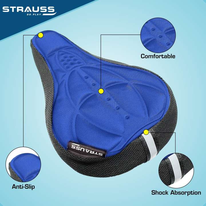 Strauss 3D Sponge Cycle Seat Cover Bicycle Seat Cover Cycle Seat Cushion Bicycle Seat Cover Free Size