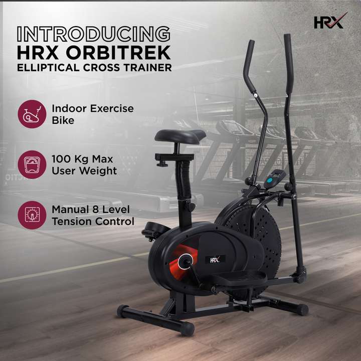 HRX Orbitrek Elliptical Cross Trainer for Home Gym Exercise and Fitness Workout Cross Trainer