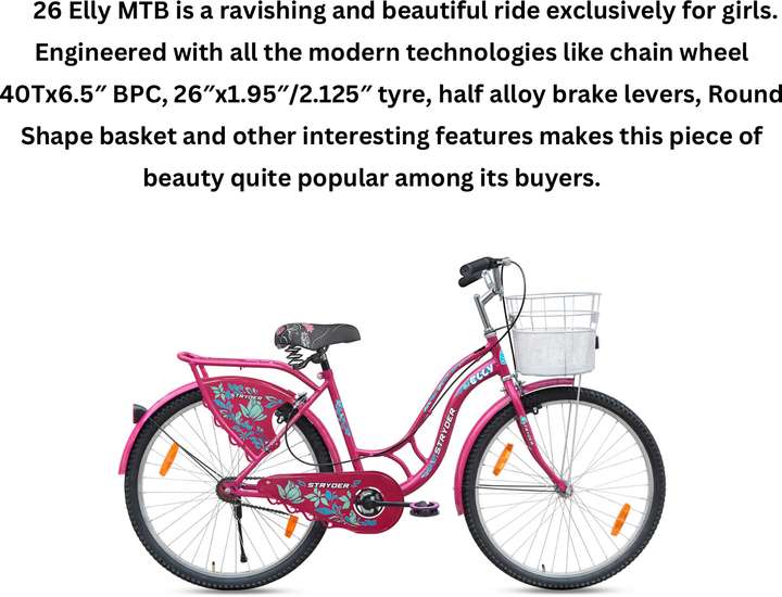 STRYDER Tata 26 Elly MTB ll Ladies cycle For 11 years 26 T Road Cycle Price in India Buy STRYDER Tata 26 Elly MTB ll Ladies cycle For 11 years 26