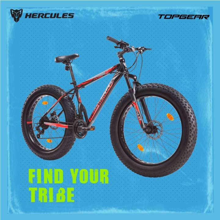 HERCULES TOP GEAR S26 F1 WITH SHIMANO GEAR 26 T Fat Tyre Cycle Price in India Buy HERCULES TOP GEAR S26 F1 WITH SHIMANO GEAR 26 T Fat Tyre Cycle online at Flipkart