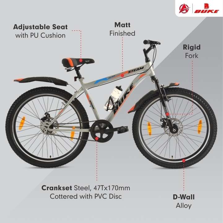 AVON Buke Steam MTB Disc Brakes Grey 26T Hybrid Cycle City Bike For Adult 26 T Hybrid Cycle City Bike Price in India Buy AVON Buke Steam MTB Disc Brakes Grey 26T Hybrid