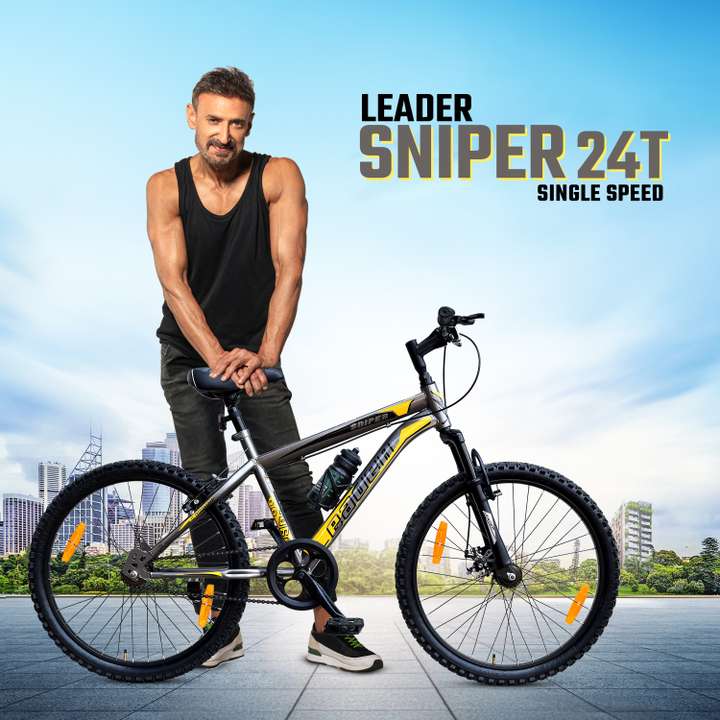 LEADER Sniper MTB 24T Mountain Bicycle Single Speed Ideal for 9 14 years Age 24 T Mountain Cycle Price in India Buy LEADER Sniper MTB 24T Mountain Bicycle