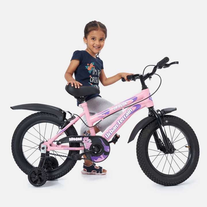 Urban Terrain Drogon Steel Frame Kids Cycles for 4 6 Years Comes With Training Wheels 16 T Hybrid Cycle City Bike Price in India Buy Urban Terrain Drogon Steel Frame Kids Cycles for