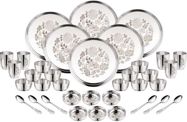 Aarkevee Pack of 36 Stainless Steel DSL36 Dinner Set Price in India - Buy  Aarkevee Pack of 36 Stainless Steel DSL36 Dinner Set online at Flipkart.com