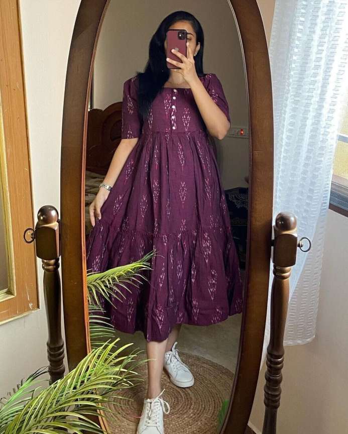 JN LOFTY Women Fit and Flare Purple Dress