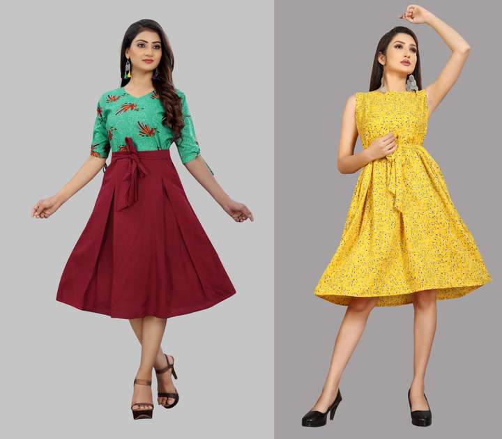 Modli 20 Fashion Women Fit and Flare Multicolor Dress Buy Modli 20 Fashion Women Fit and Flare Multicolor Dress Online at Best Prices in India Flipkart