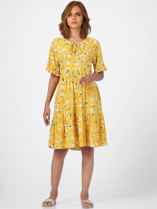 VERO MODA Women Fit and Flare Yellow Dress Buy VERO MODA Women Fit and Flare Yellow Dress Online at Best Prices in India Flipkart