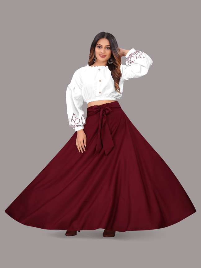 Crop top and skirt in flipkart 2025