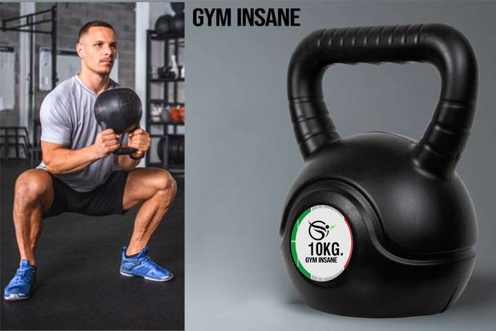 Gym Insane 10 KG PVC Kettle Bell for Cardio training fitness workout For Home gym set Black Kettlebell Buy Gym Insane 10 KG PVC Kettle Bell for Cardio training
