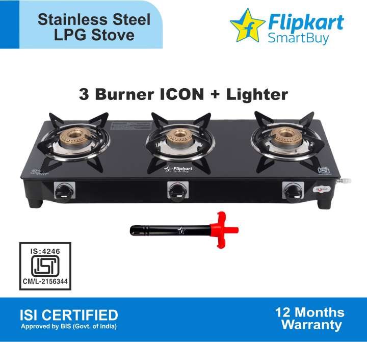 Flipkart gas stove 3 burner hotsell