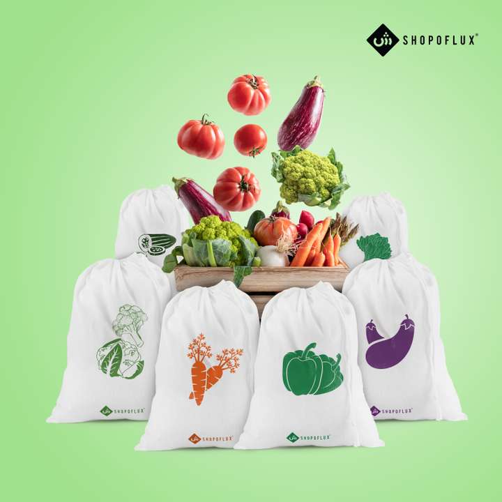 Shopoflux Cotton Reusable Vegetable Storage Bag for Fridge Set of 10 Bags Washable Pack of 10 Grocery Bags Price in India Buy Shopoflux Cotton Reusable Vegetable Storage Bag for Fridge Set