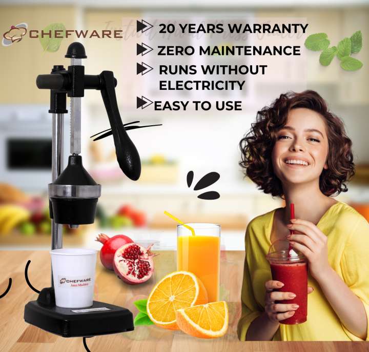 CHEFWARE Aluminium Deluxe Hand Juicer Price in India Buy CHEFWARE Aluminium Deluxe Hand Juicer online at Flipkart