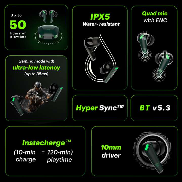 Noise Buds Combat Z with 50 Hours Playtime, Ultra-low Latency(35ms), Quad Mic ENC Bluetooth Price in India - Buy Noise Buds Combat Z with 50 Hours Playtime, Ultra-low Latency(35ms), Quad Mic ENC Noise Buds Combat Z with 50 Hours Playtime, Ultra-low Latency(35ms), Quad Mic ENC Bluetooth Price in India - Buy Noise Buds Combat Z with 50 Hours Playtime, Ultra-low Latency(35ms), Quad Mic ENC