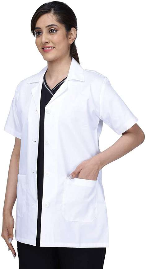 SEEMESH Unisex Half Sleeve Cotton Lab Coat Best Apron for Doctors Nurses Students Shirt Hospital Scrub Price in India Buy SEEMESH Unisex Half Sleeve Cotton Lab Coat Best Apron for Doctors Nurses Stude...