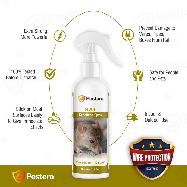 PESTERO Rat Repellent Spray for Cars Highly Effective with and Lasts 1 Year Leak Free Easy to Spray (2x)